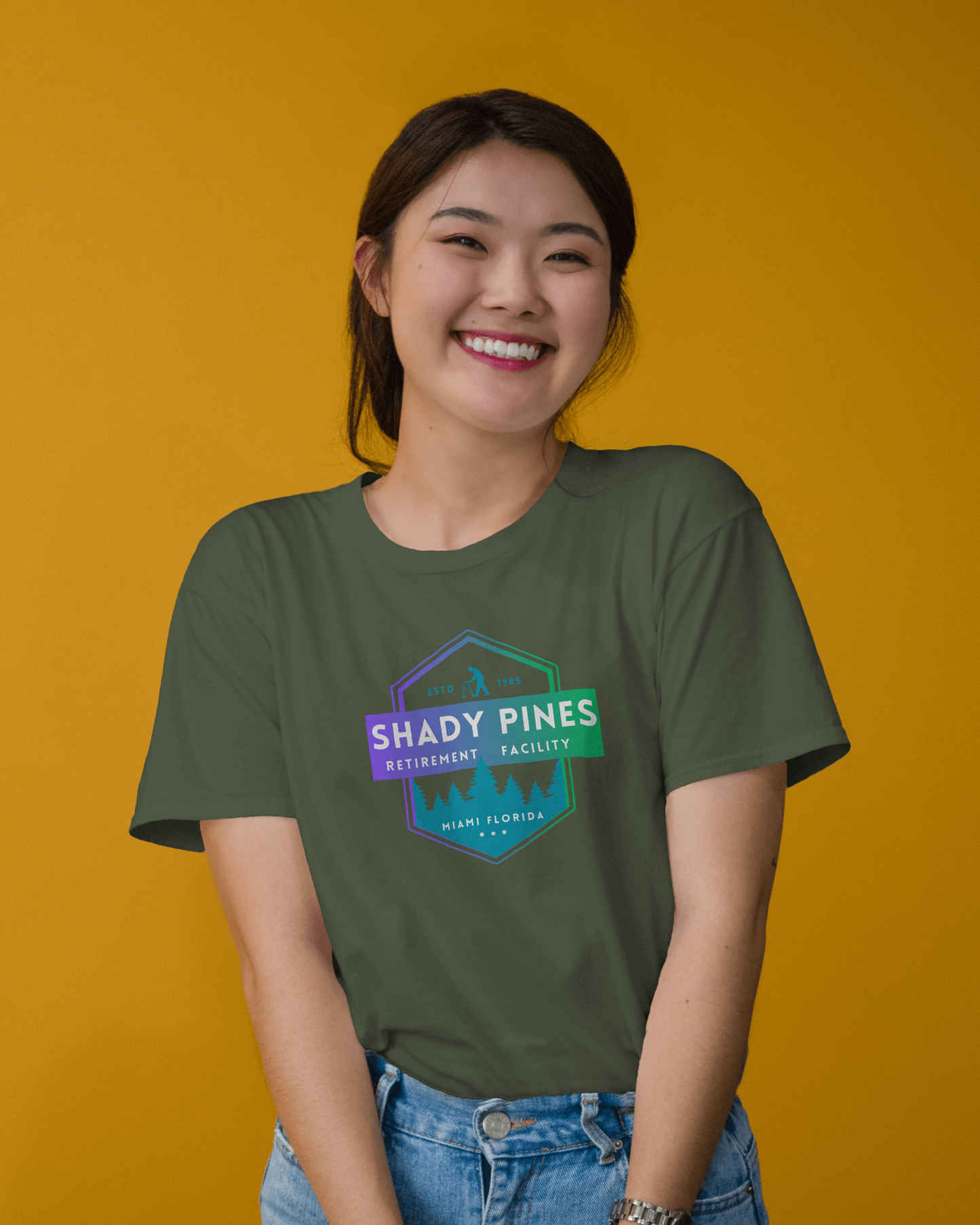 Shady Pines Retirement Tee, Unisex Jersey Shirt, Fun Golden Girls Inspired Fan Vintage Style T-Shirt