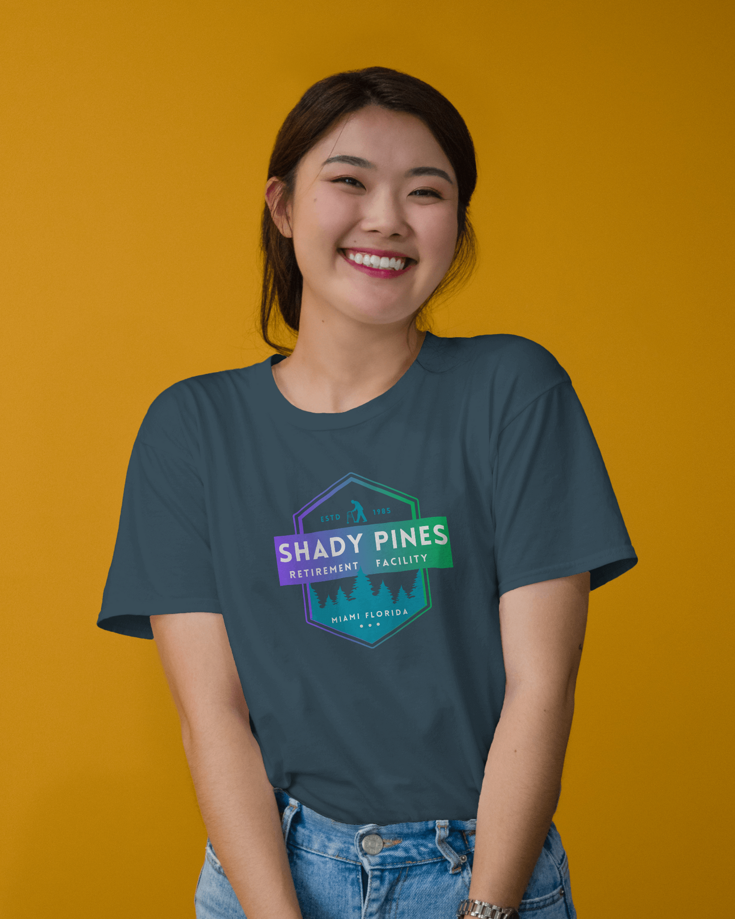 Shady Pines Retirement Tee, Unisex Jersey Shirt, Fun Golden Girls Inspired Fan Vintage Style T-Shirt