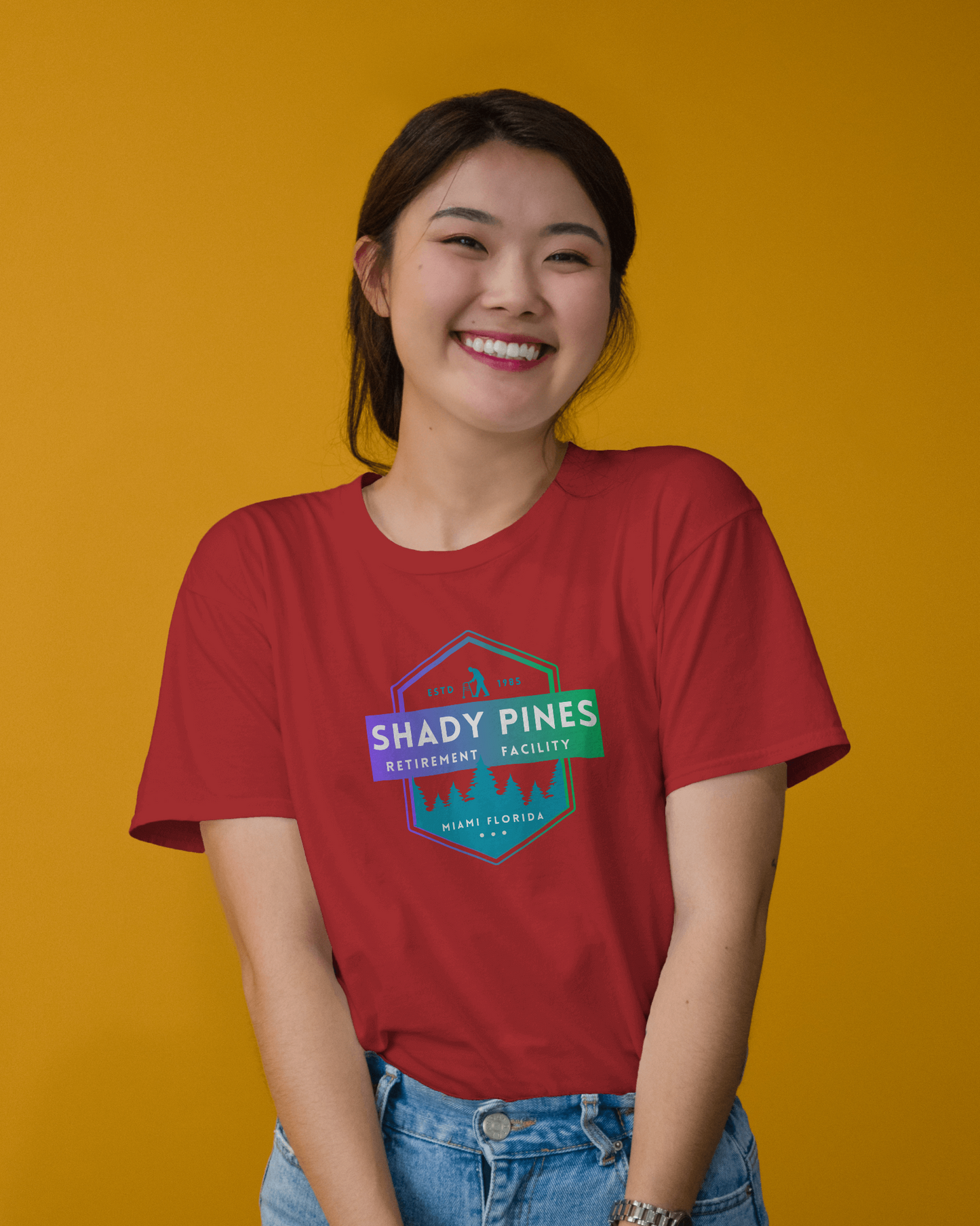 Shady Pines Retirement Tee, Unisex Jersey Shirt, Fun Golden Girls Inspired Fan Vintage Style T-Shirt