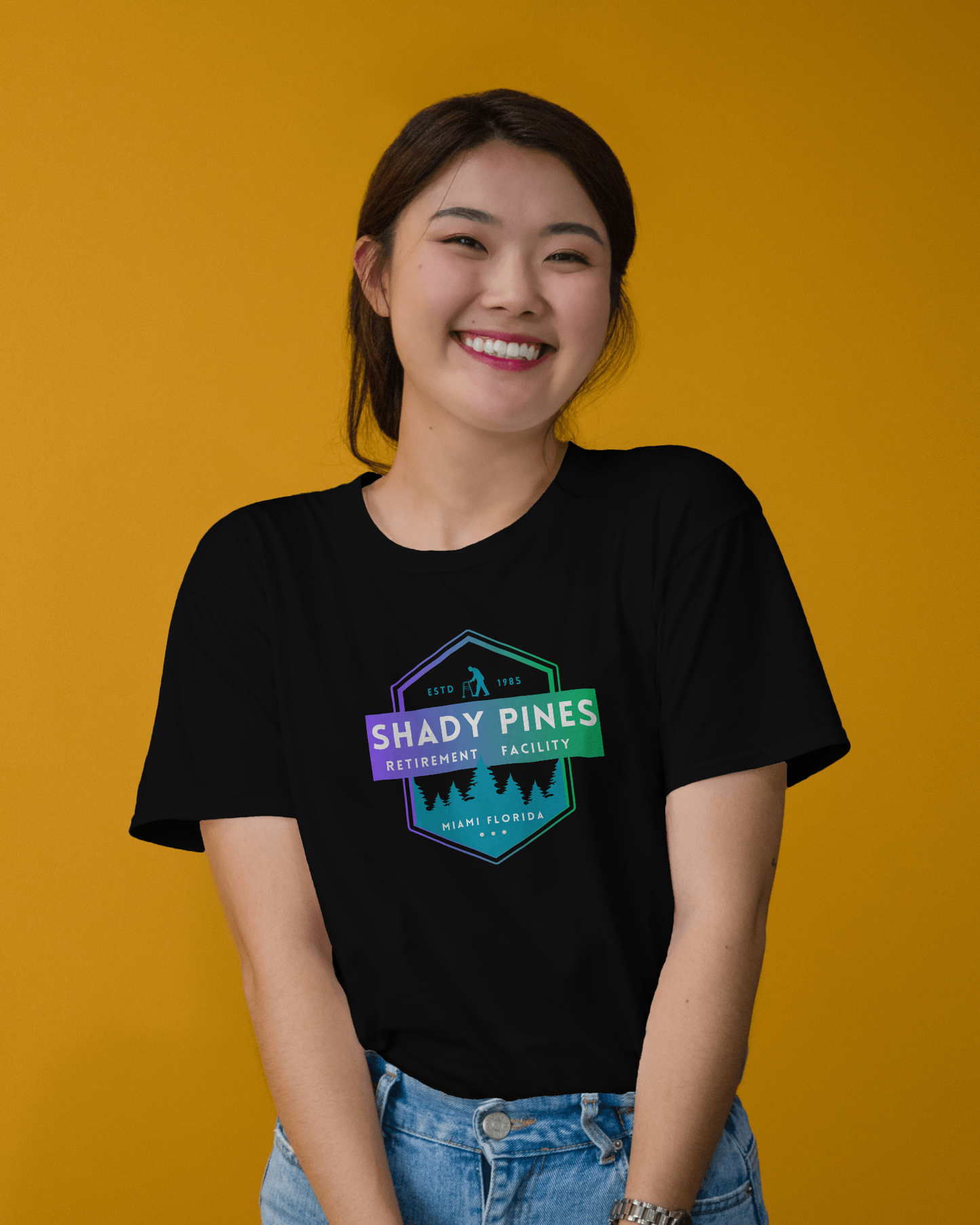 Shady Pines Retirement Tee, Unisex Jersey Shirt, Fun Golden Girls Inspired Fan Vintage Style T-Shirt