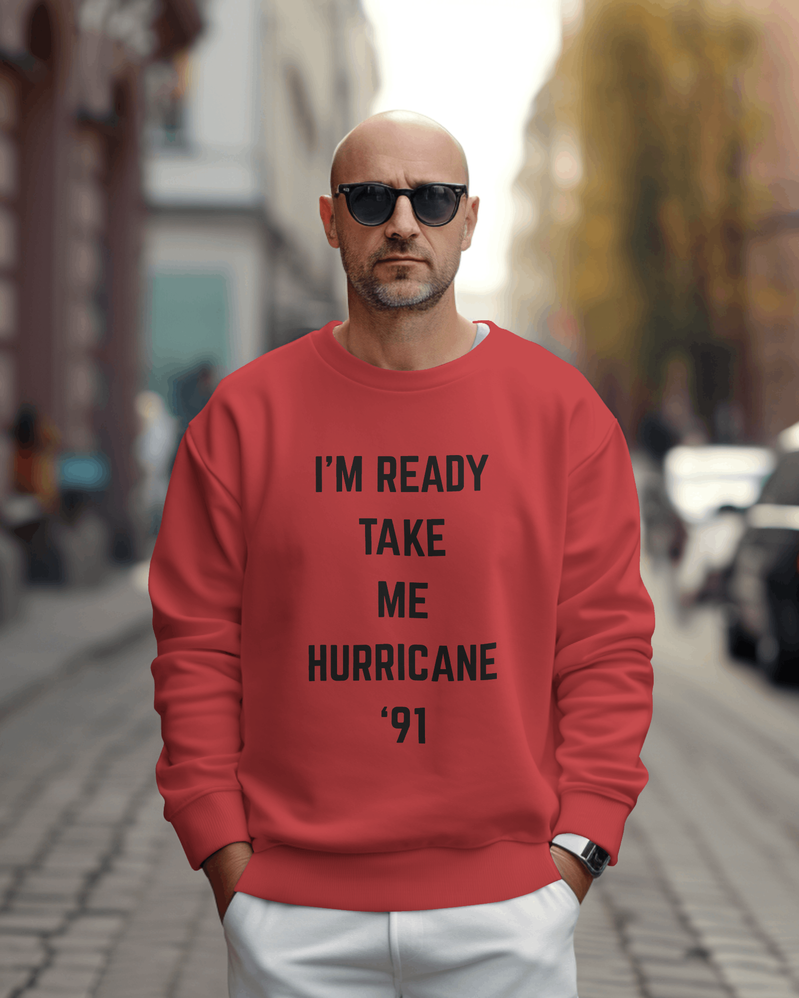 I'm Ready, take me Hurricane '91 - Golden Girls Inspired Unisex Crewneck Fan Sweatshirt - Cozy Gift for any Sophia Petrillo fan.