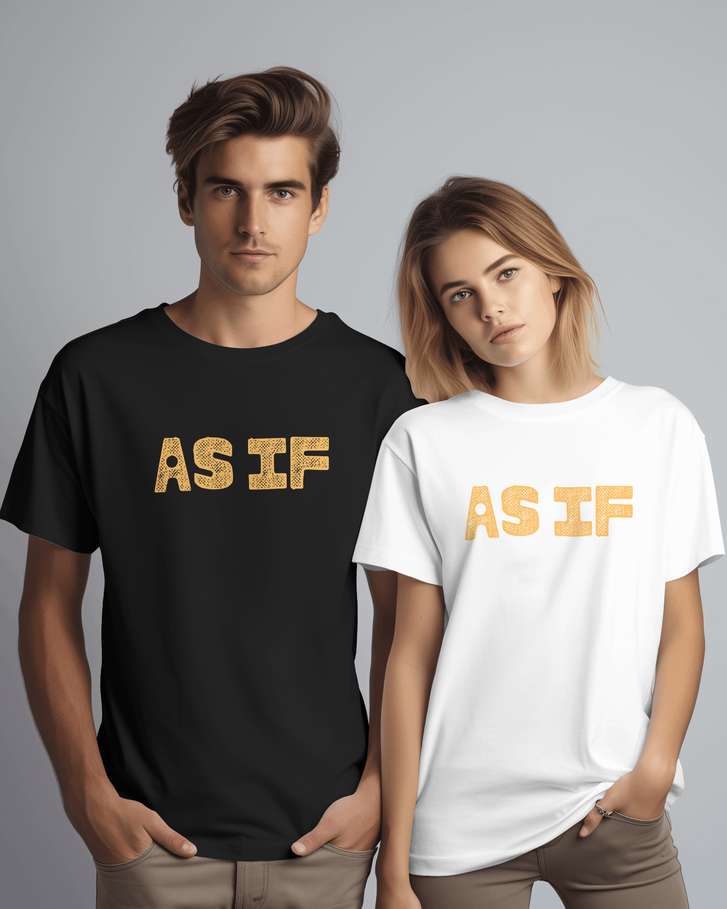 Casual Statement Tee - Perfect for Everyday Wear, AS IF Design, Cute Graphic Shirt, Trendy Gift, Summer Outfit