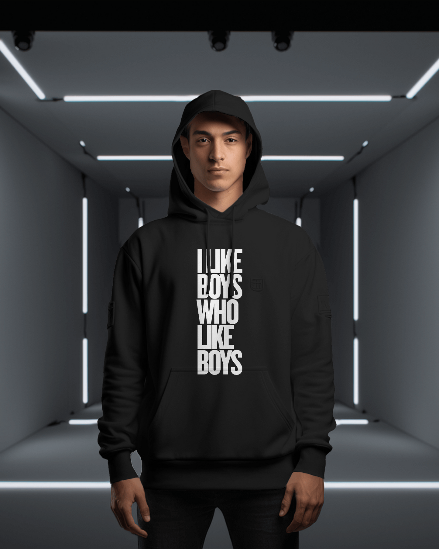 I Like Boys Hooded Sweatshirt - Cozy LGBTQ+ Hoodie, Pride Gift, Unisex Casual Wear, Statement Fashion, Comfortable Streetwear