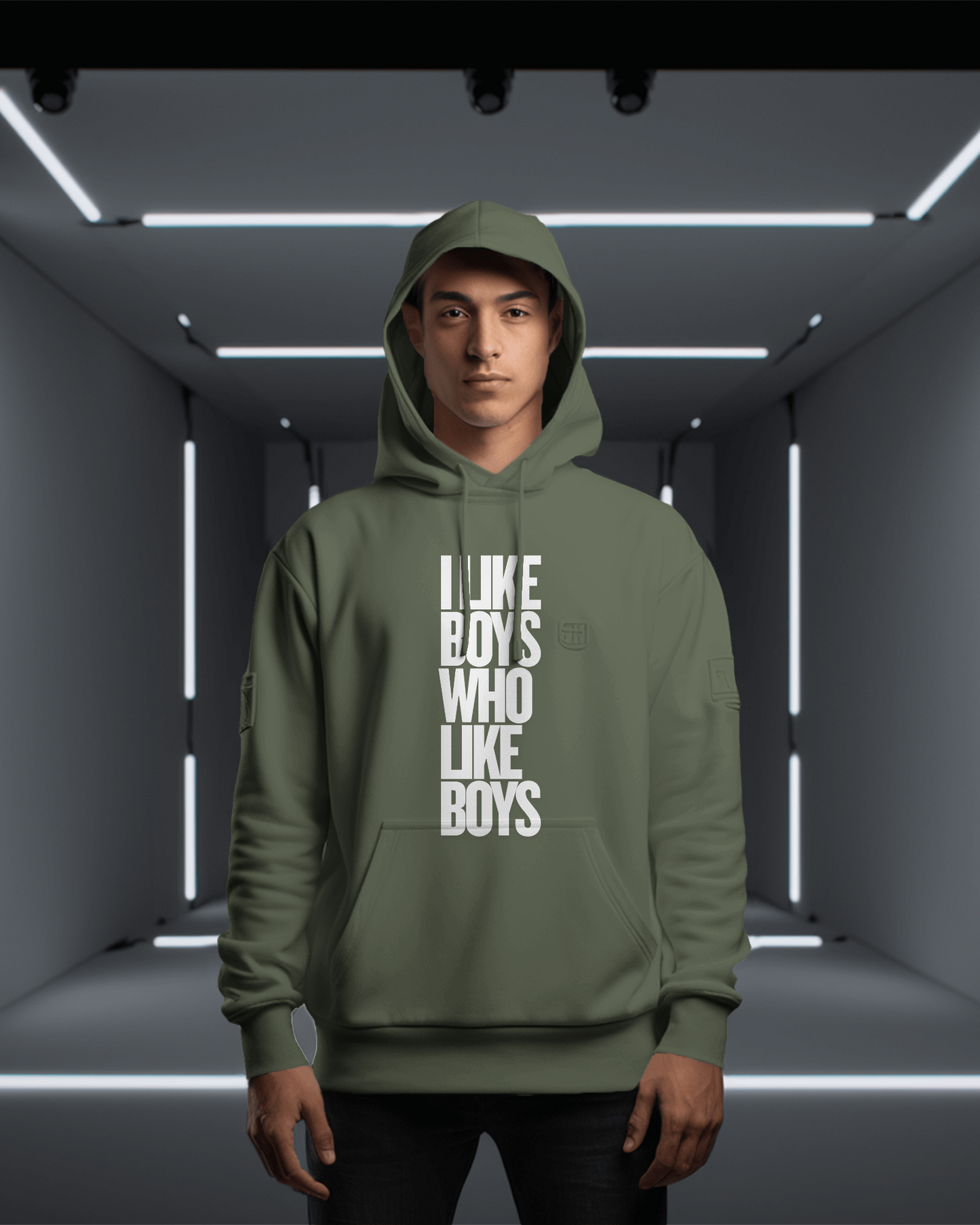 I Like Boys Hooded Sweatshirt - Cozy LGBTQ+ Hoodie, Pride Gift, Unisex Casual Wear, Statement Fashion, Comfortable Streetwear
