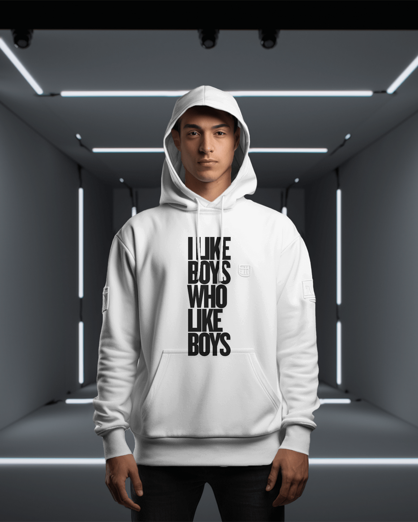I Like Boys Hooded Sweatshirt - Cozy LGBTQ+ Hoodie, Pride Gift, Unisex Casual Wear, Statement Fashion, Comfortable Streetwear