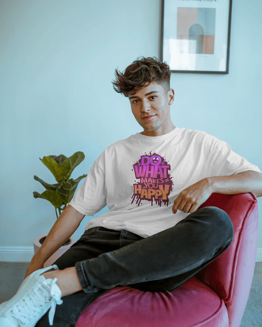 Do What Makes You Happy T‑Shirt — Colorful Positive Graphic Tee