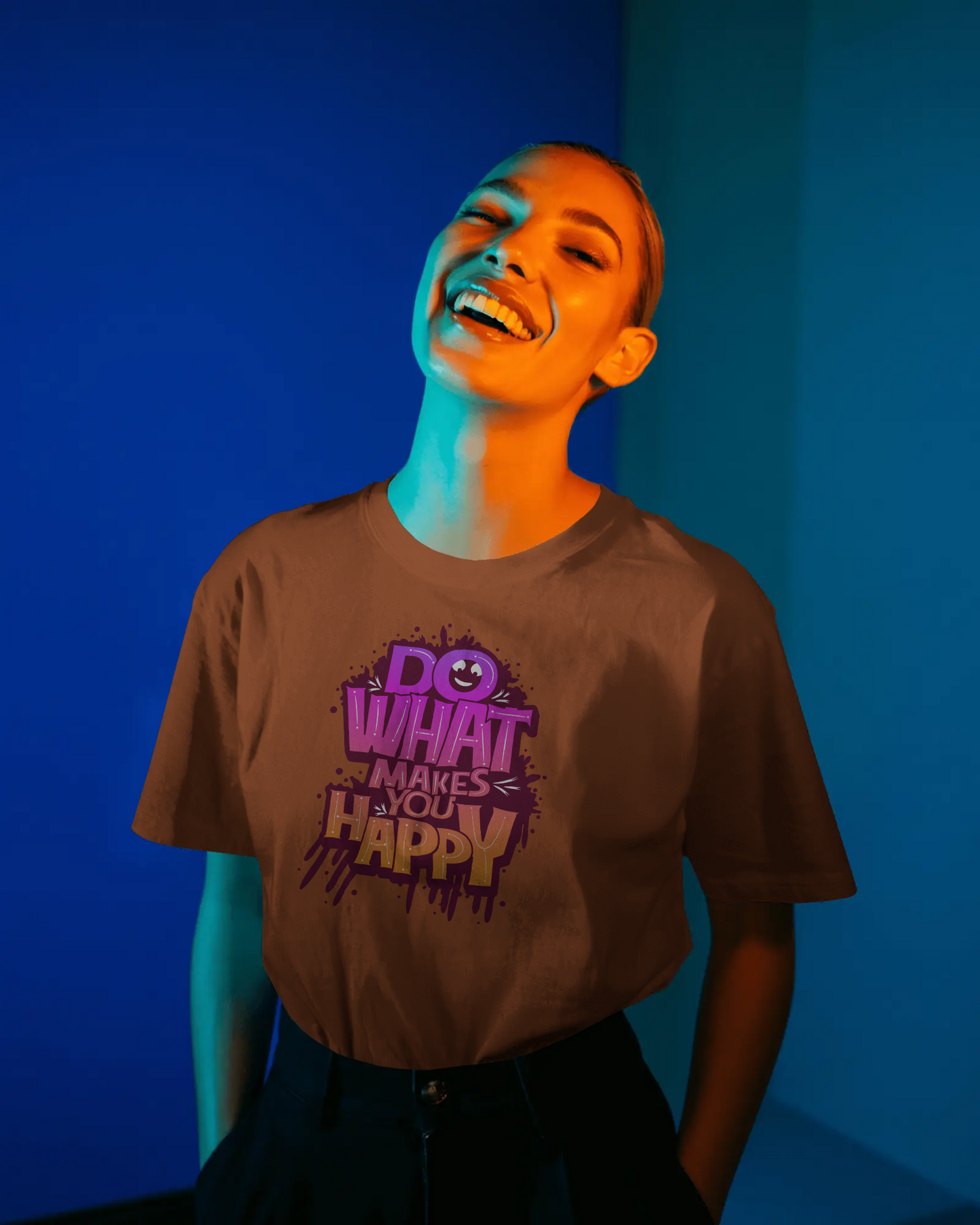 Do What Makes You Happy T‑Shirt — Colorful Positive Graphic Tee