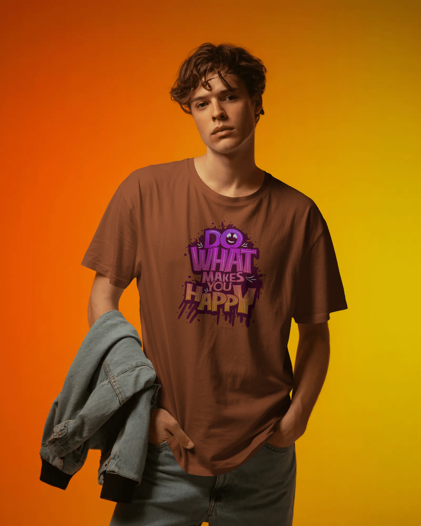 Do What Makes You Happy T‑Shirt — Colorful Positive Graphic Tee