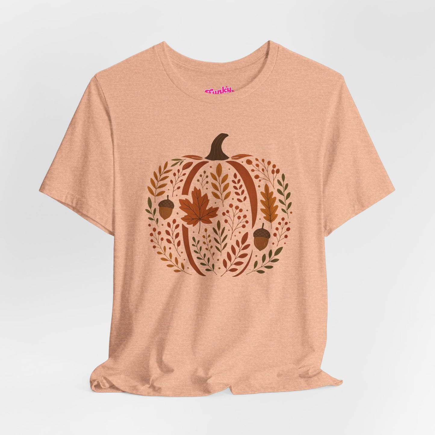Autumn Pumpkin Tee, Fall Harvest Shirt, Unisex Short Sleeve T-shirt, Thanksgiving Apparel, Cozy Autumn Vibes