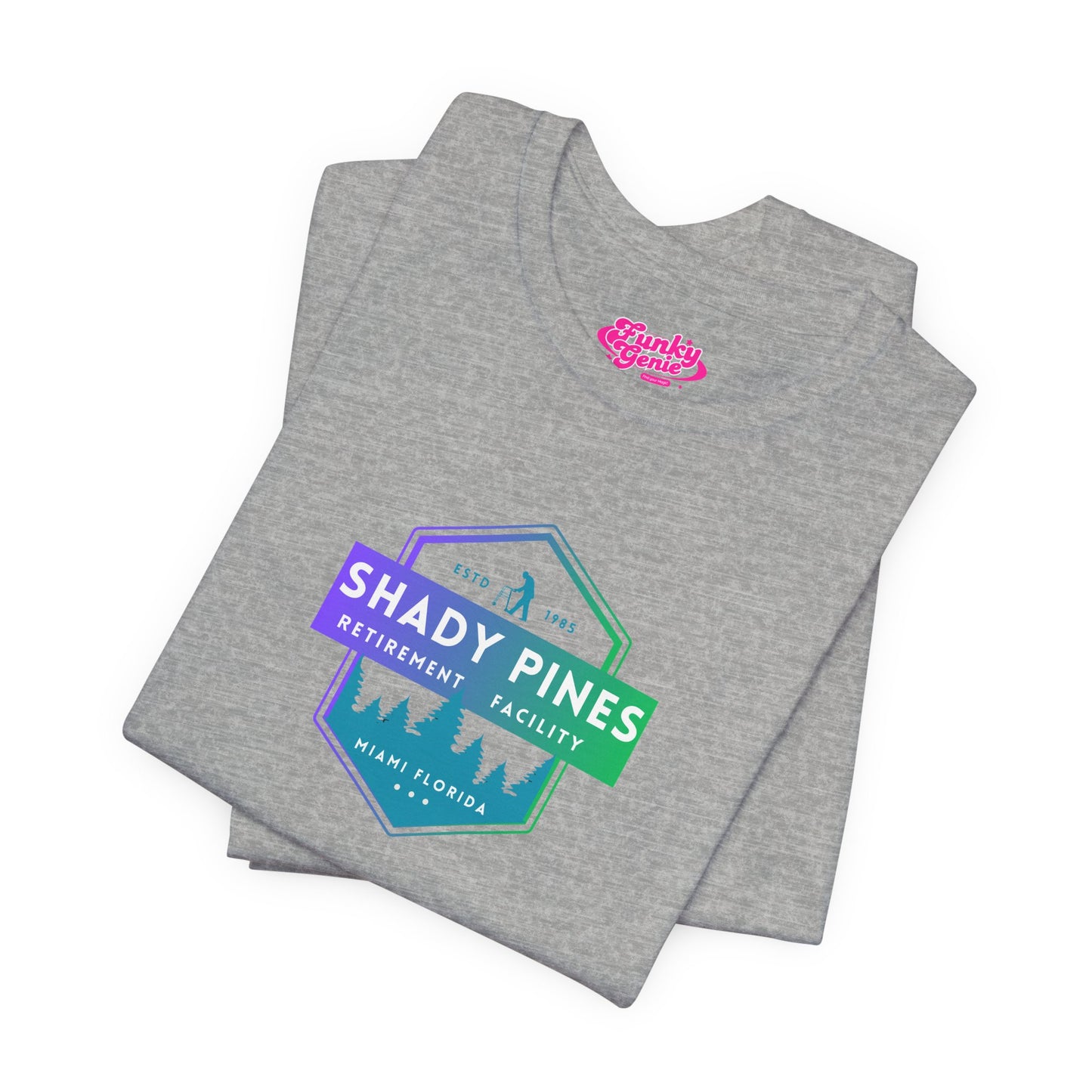 Shady Pines Retirement Tee, Unisex Jersey Shirt, Fun Golden Girls Inspired Fan Vintage Style T-Shirt