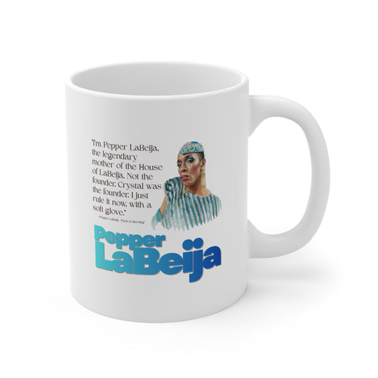 Pepper LaBeija Tribute Mug —Queer Icon Series -Ceramic Coffee Cup (11oz & 15oz) Paris is burning