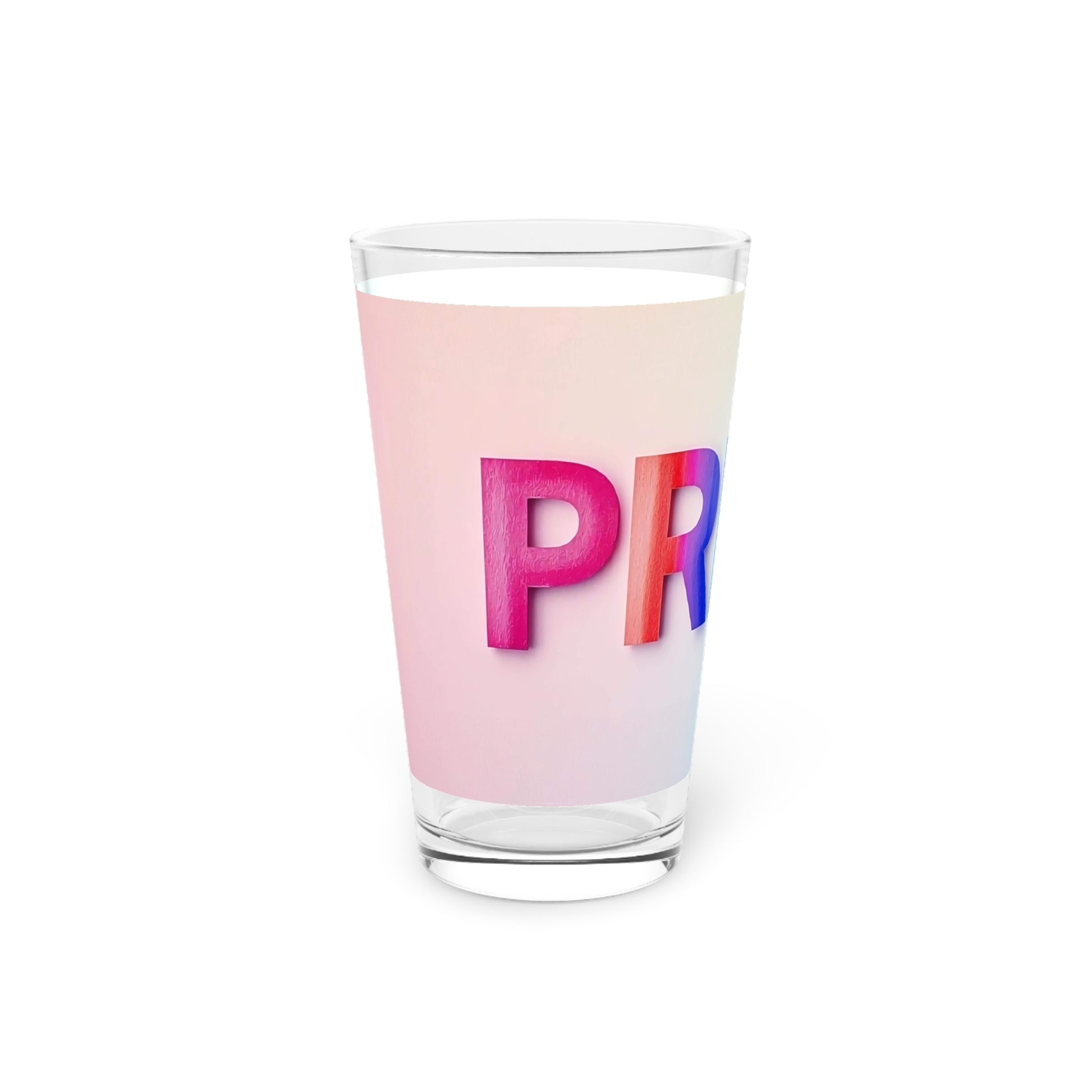 Three colorful drinks with rainbow letters on a white background LGBTQIA+ Pride Queer Pride