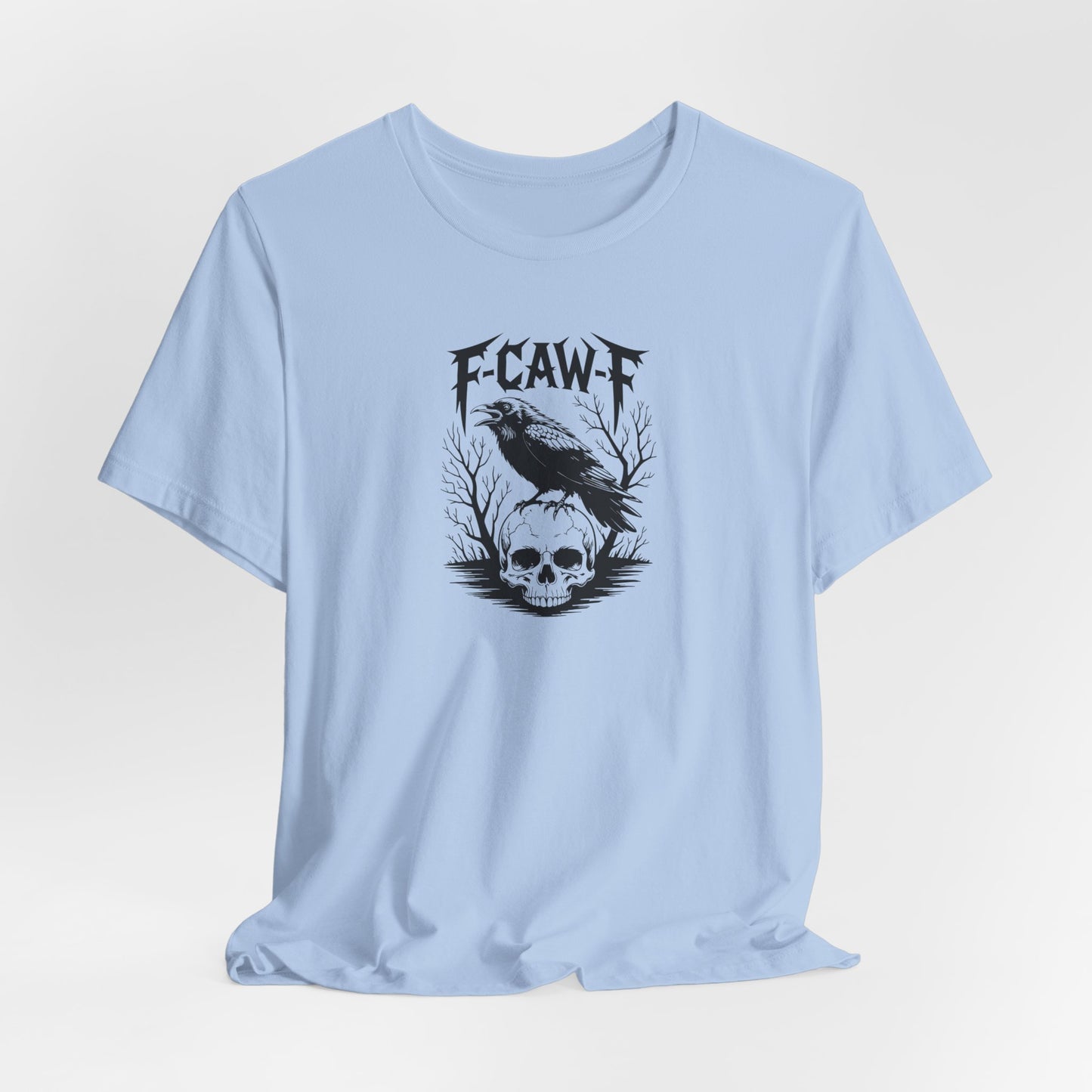 Gothic Graphic Tee, F-CAW-F Skull T-Shirt, Unisex Edgy Shirt, Halloween Gift, Alternative Fashion Wear, Casual Street Style