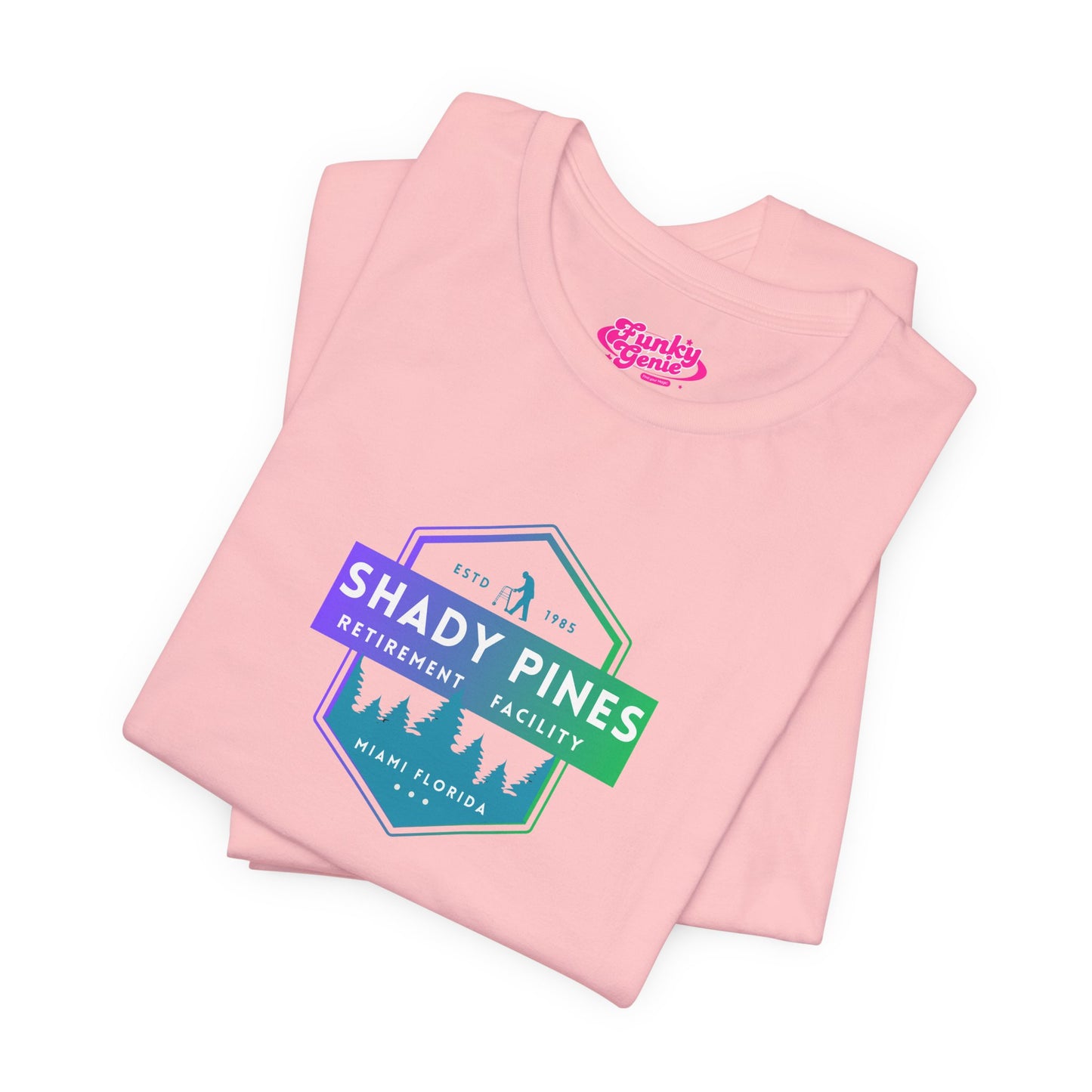 Shady Pines Retirement Tee, Unisex Jersey Shirt, Fun Golden Girls Inspired Fan Vintage Style T-Shirt