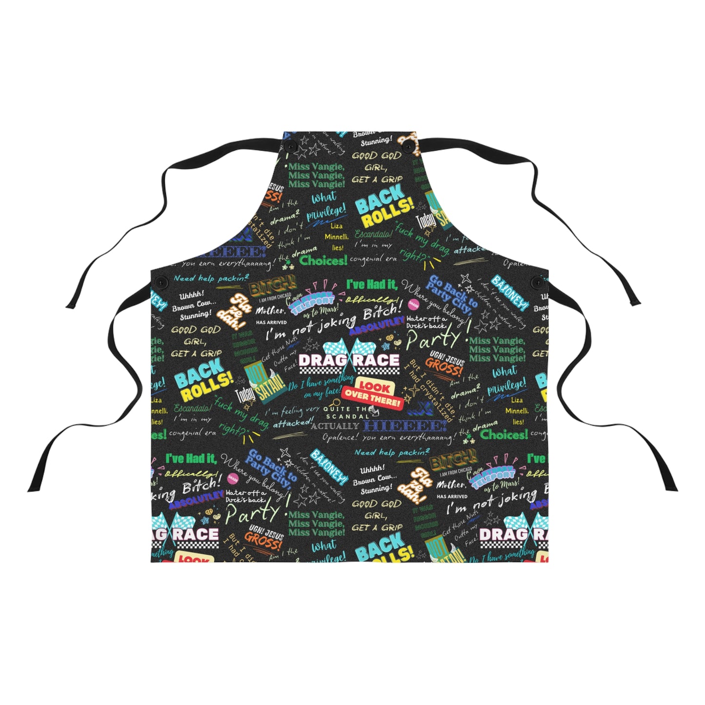 Drag Race US Fan Inspired Queens Quotes Chef Apron, Baking Gift for Drag Race fanatic Home Chefs, Birthday Present