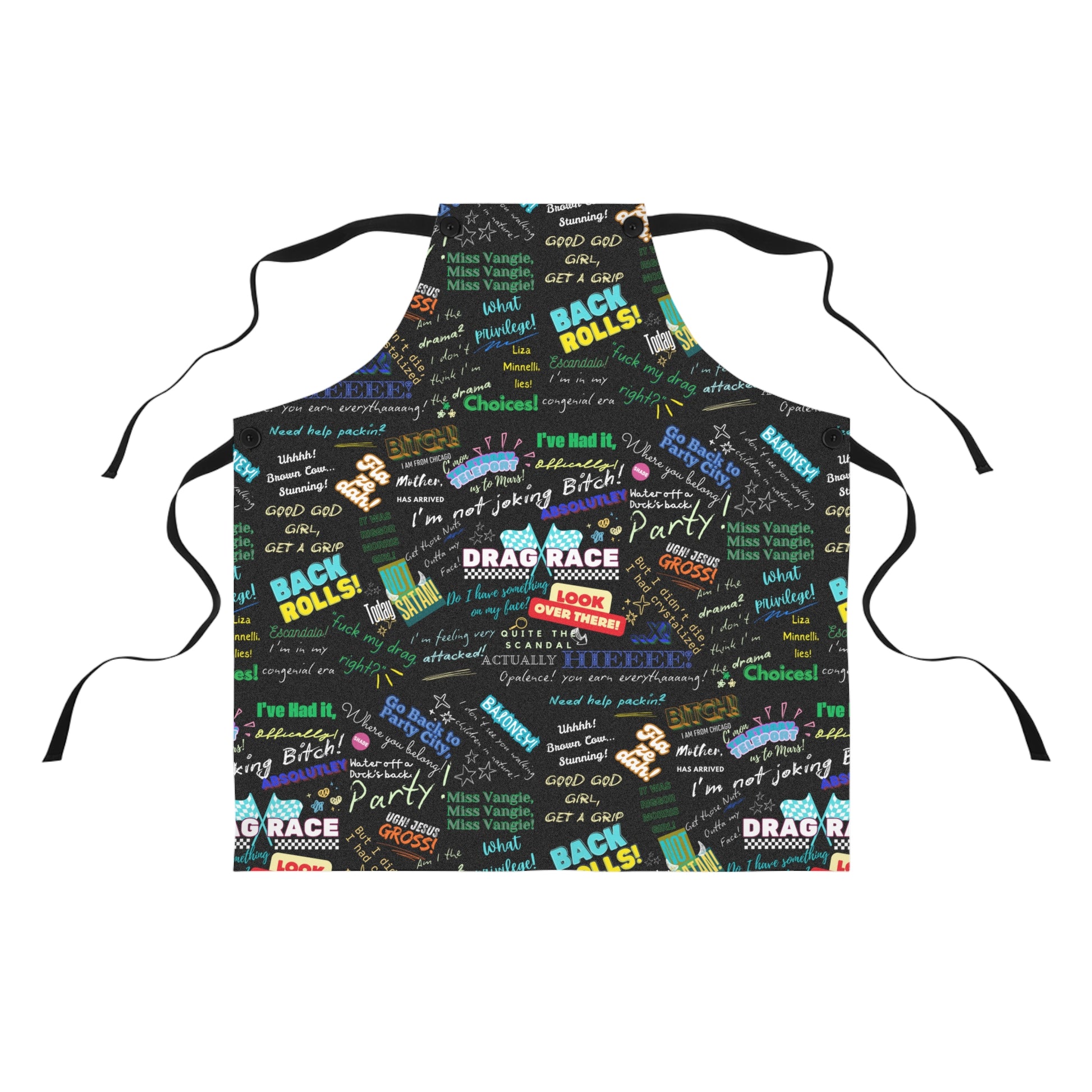 Drag Race US Fan Inspired Queens Quotes Chef Apron, Baking Gift for Drag Race fanatic Home Chefs, Birthday Present