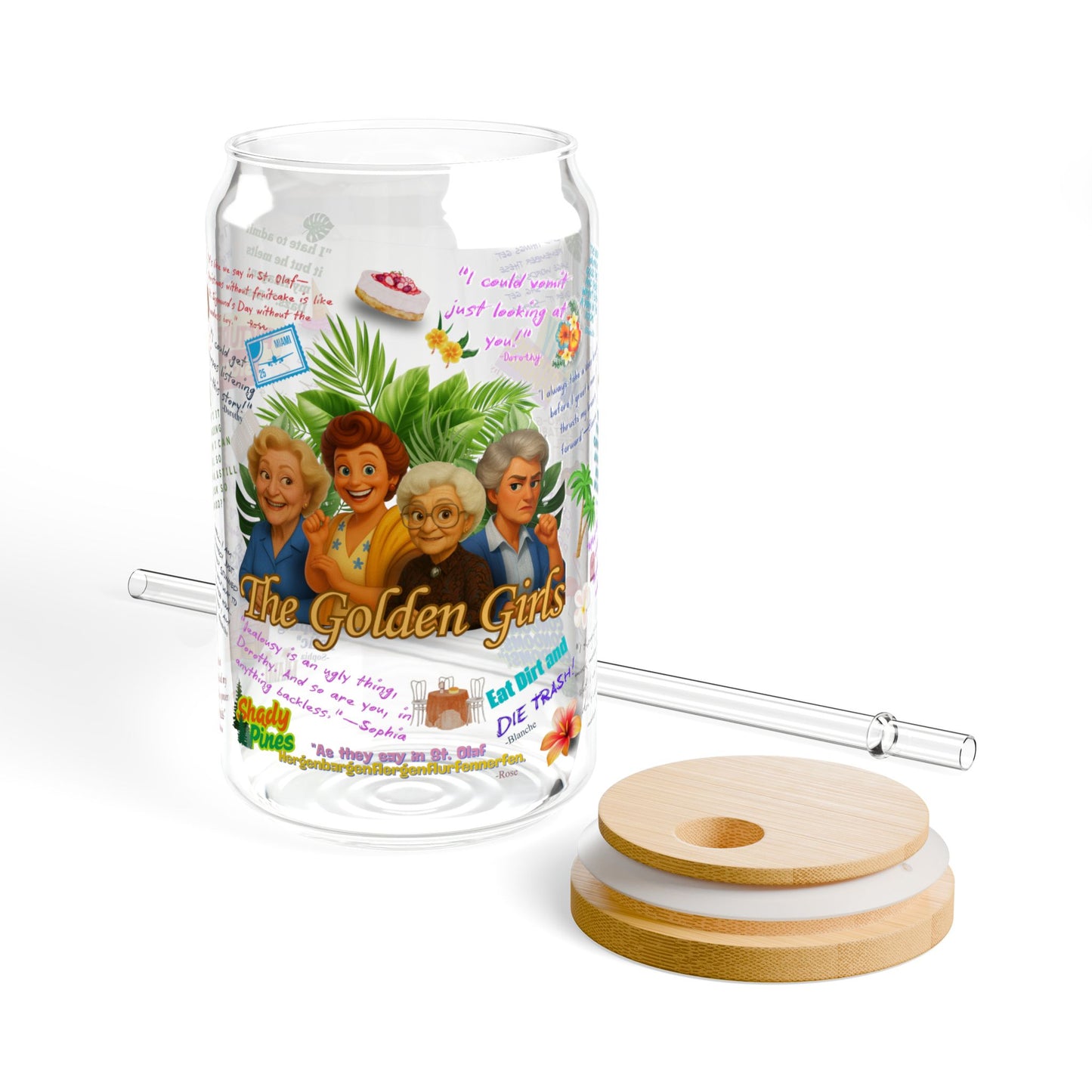 Tumbler with 'The Golden Girls' design Featuring Iconic One Lines from your favorite Golden Girls