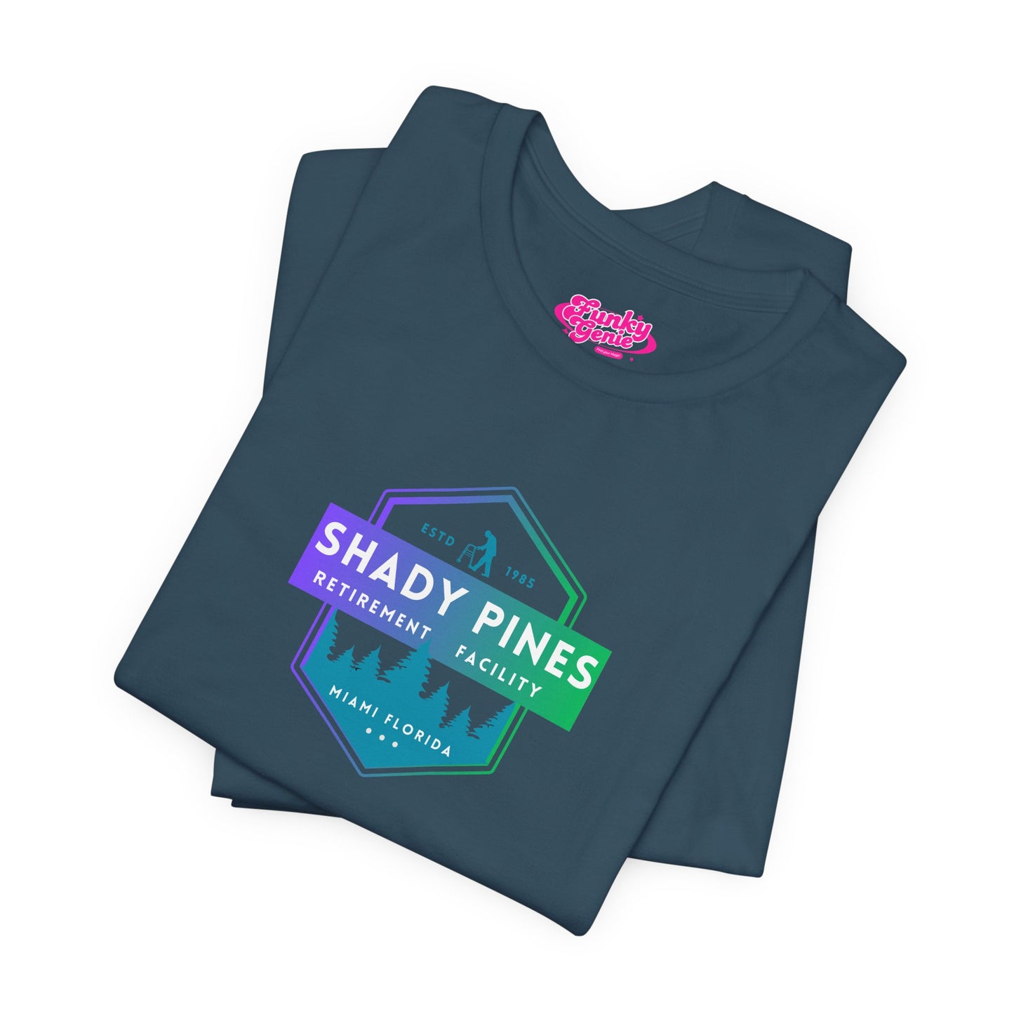 Shady Pines Retirement Tee, Unisex Jersey Shirt, Fun Golden Girls Inspired Fan Vintage Style T-Shirt