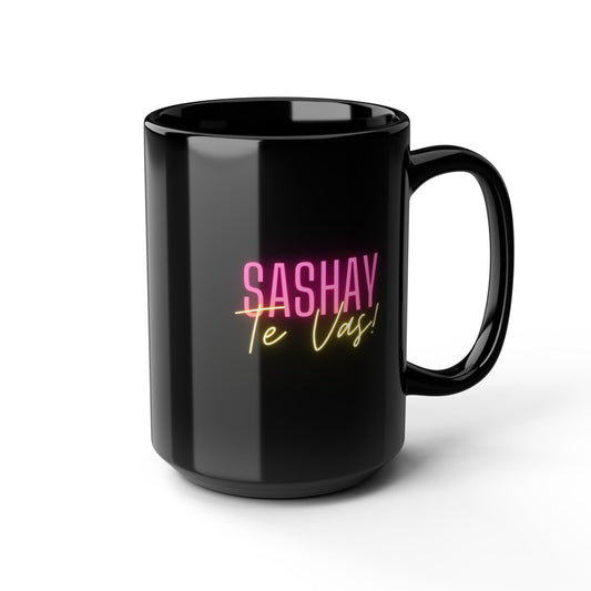 Black mug with colorful text on a white background Drag Race Spain, Drag Race Espana, Rupaul, Rupaul's Drag race, Drag Queens, LGBT, Queer culture