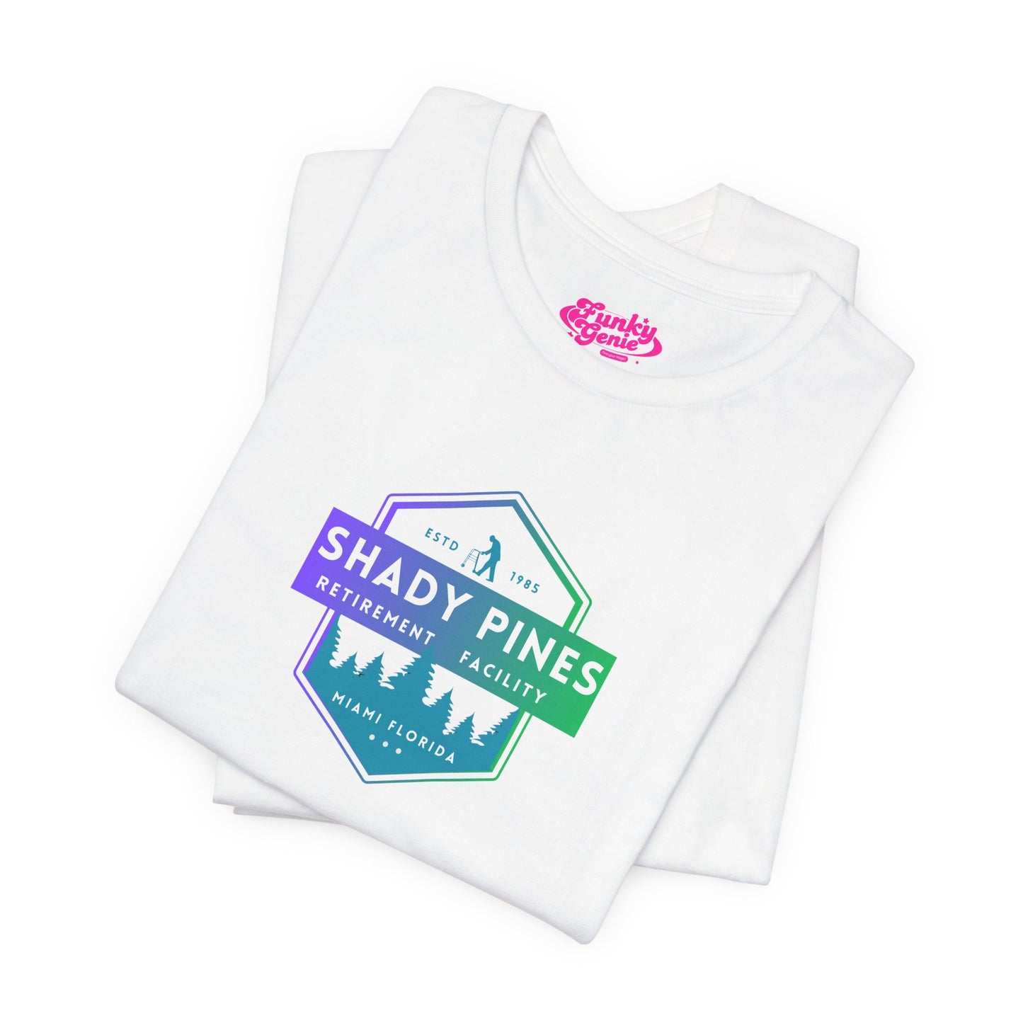 Shady Pines Retirement Tee, Unisex Jersey Shirt, Fun Golden Girls Inspired Fan Vintage Style T-Shirt