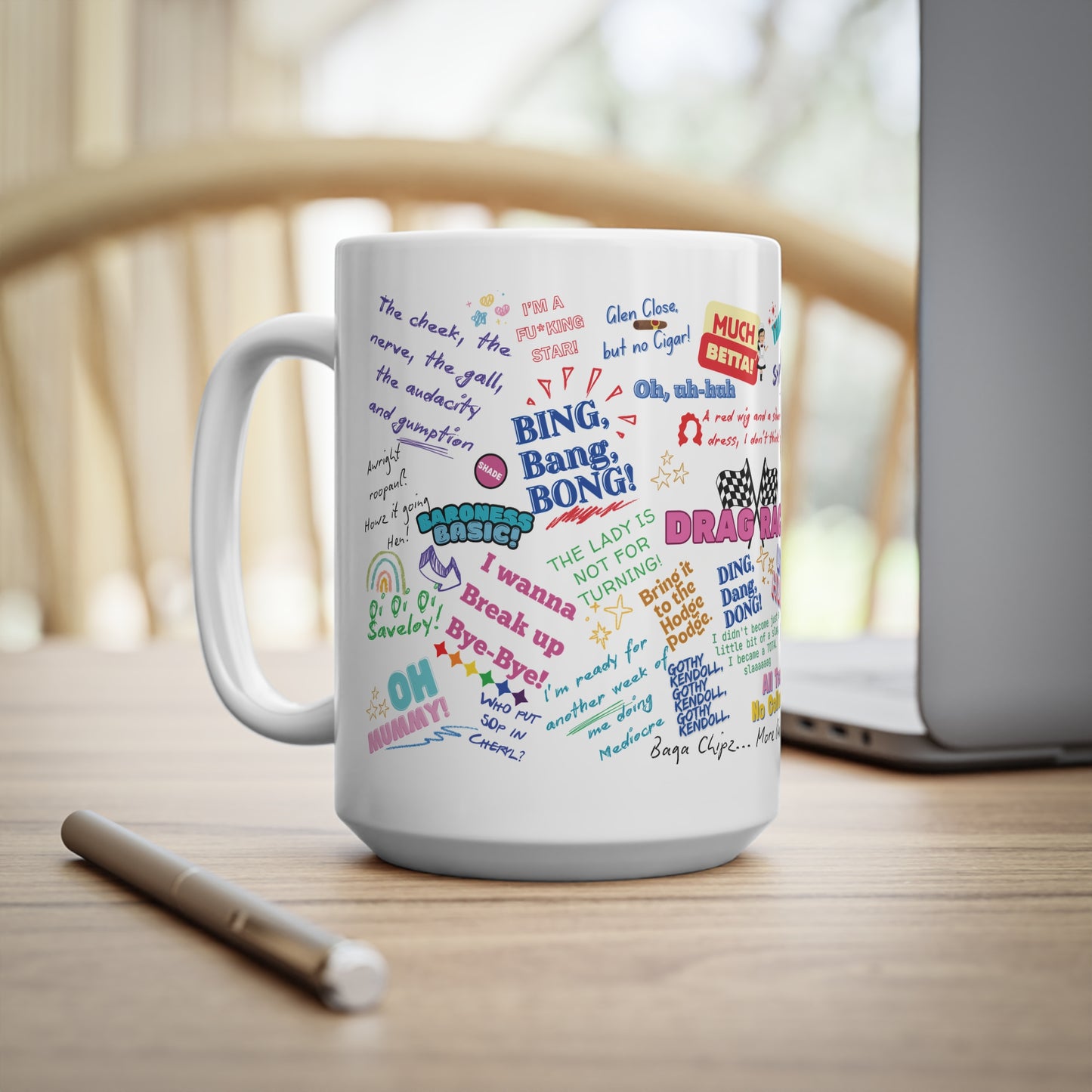 Drag Race UK Queens Quotes  Ceramic Coffee Cups - Fun Mugs for Coffee Lovers, Gift for Friends, Sip & Chat, Movie Night, Birthday