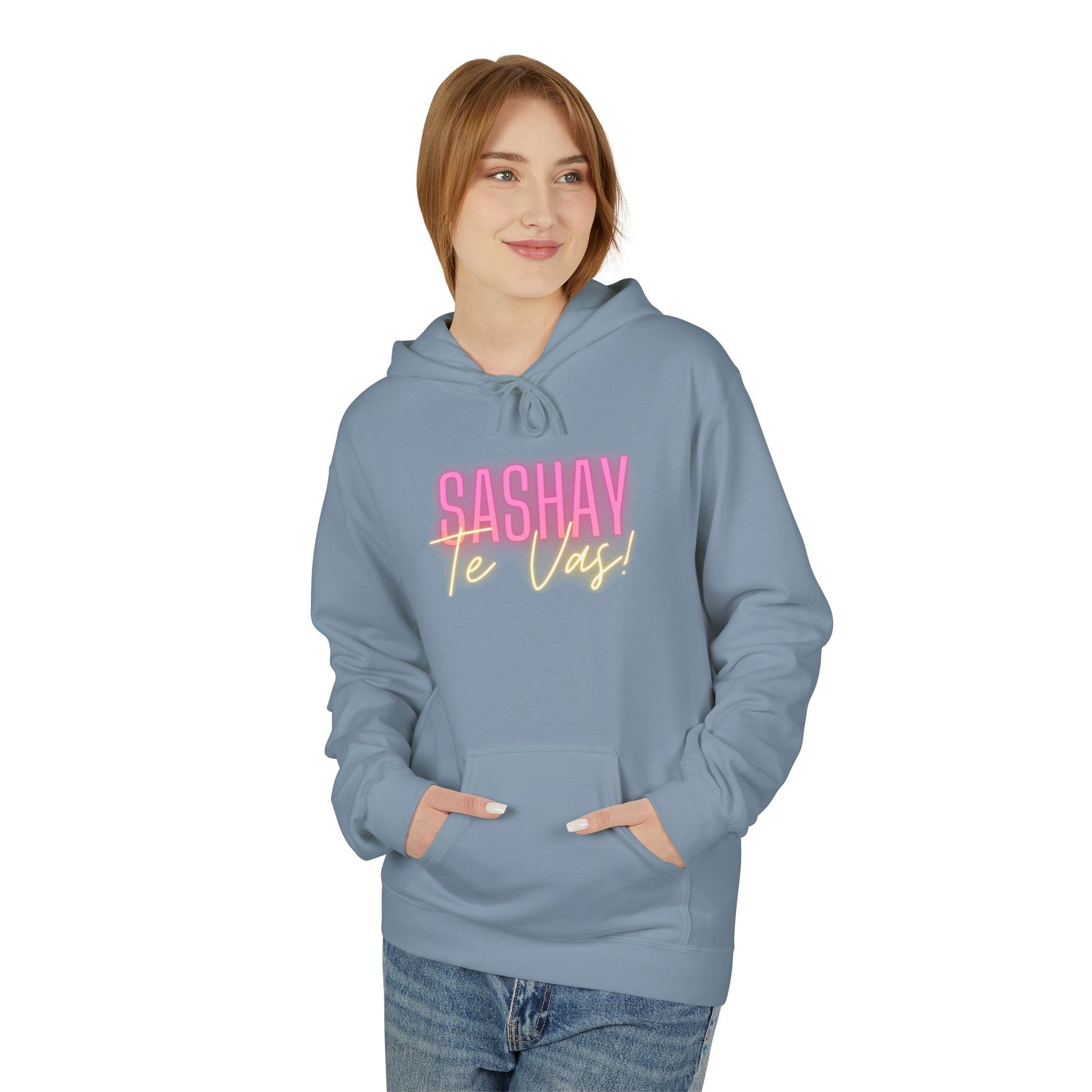 Person wearing a light blue hoodie with pink text on a white background  Drag Race Espana, Drag Race Spain, Rupaul's drag race, Drag queens, LGBT, Queer culture