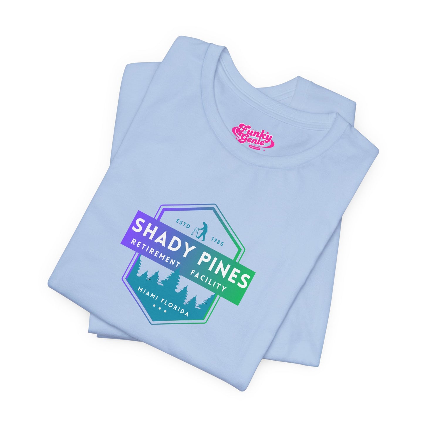 Shady Pines Retirement Tee, Unisex Jersey Shirt, Fun Golden Girls Inspired Fan Vintage Style T-Shirt