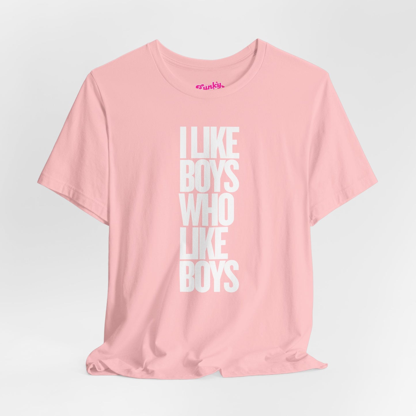 I Like Boys Unisex Tee - LGBTQ Pride Shirt, Casual Graphic T-Shirt, Gender-Neutral Gift, Equality Apparel, Comfortable Wear