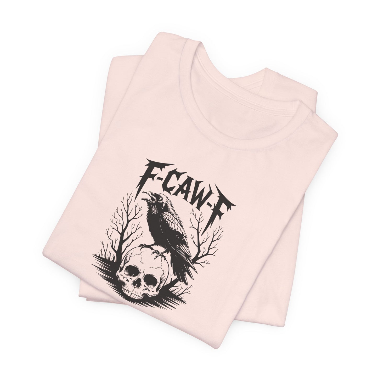 Gothic Graphic Tee, F-CAW-F Skull T-Shirt, Unisex Edgy Shirt, Halloween Gift, Alternative Fashion Wear, Casual Street Style