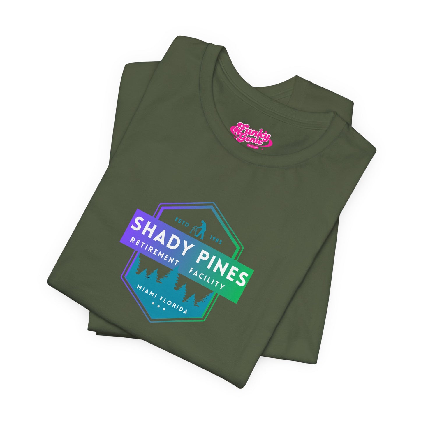 Shady Pines Retirement Tee, Unisex Jersey Shirt, Fun Golden Girls Inspired Fan Vintage Style T-Shirt