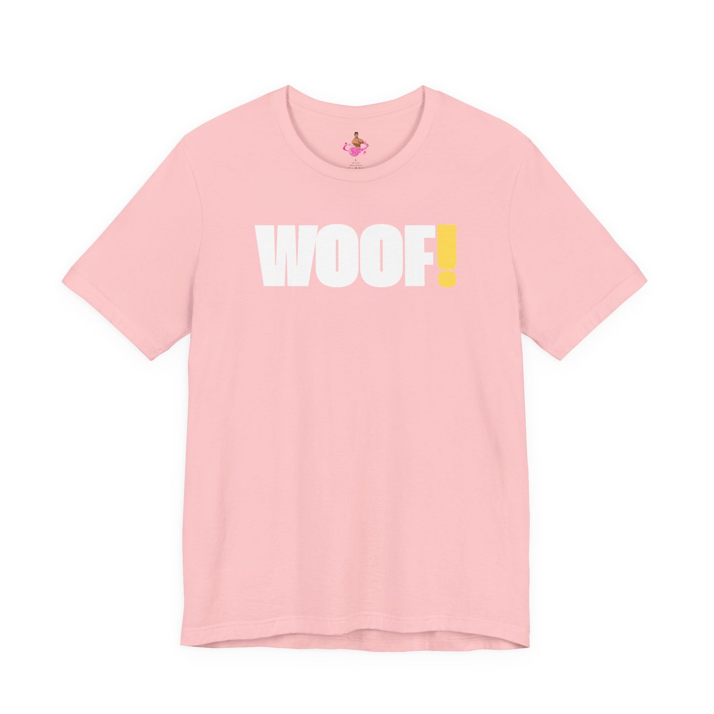 WOOF! LGBT Kink Positive Unisex Graphic Tee.