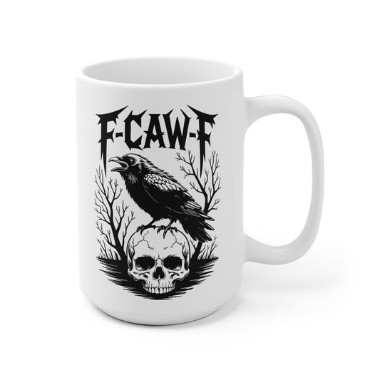 Gothic Raven Ceramic Mug | Dark Aesthetic Drinkware | Unique Skull Design | Ideal for Halloween, Gifts, Home Decor, Coffee Lovers.