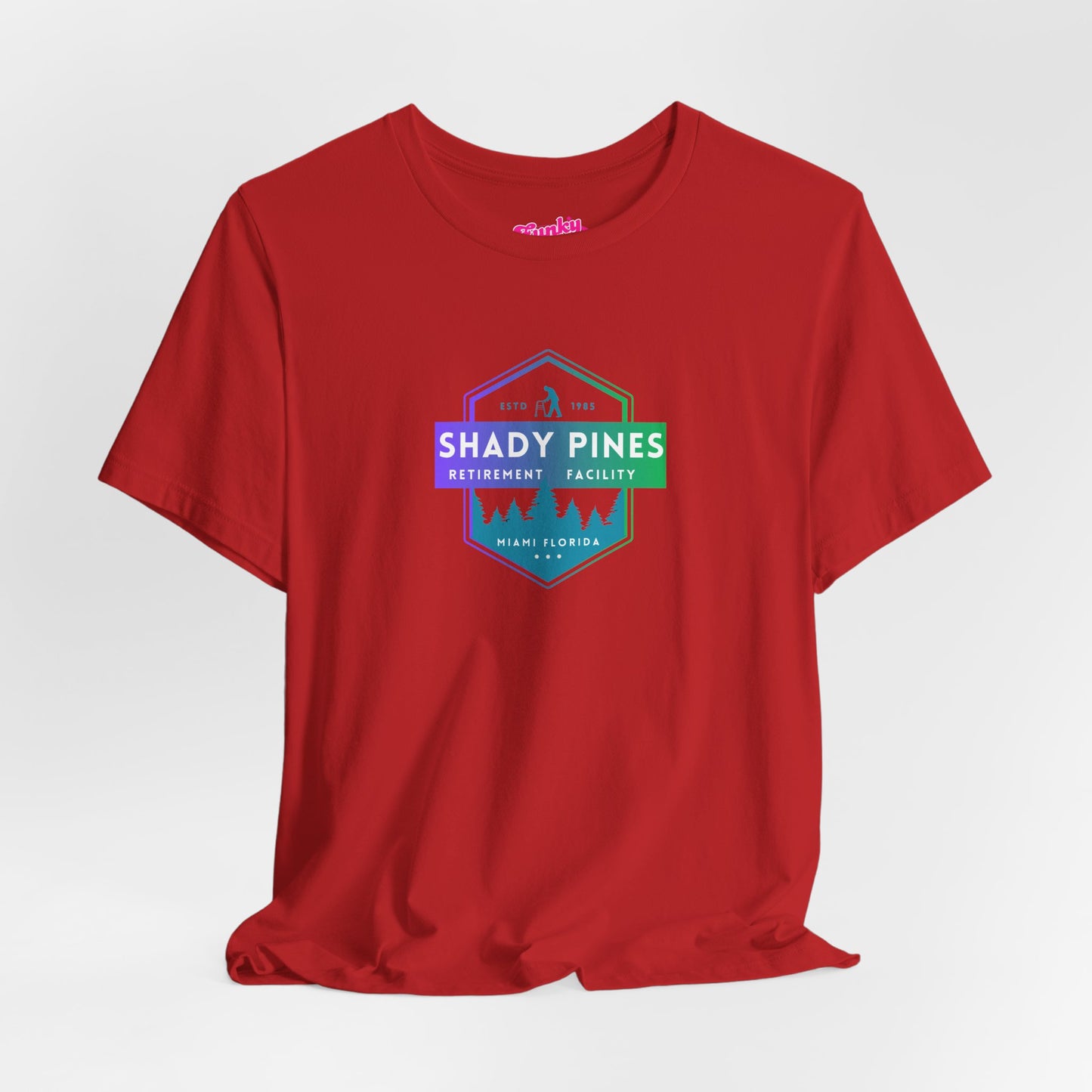 Shady Pines Retirement Tee, Unisex Jersey Shirt, Fun Golden Girls Inspired Fan Vintage Style T-Shirt