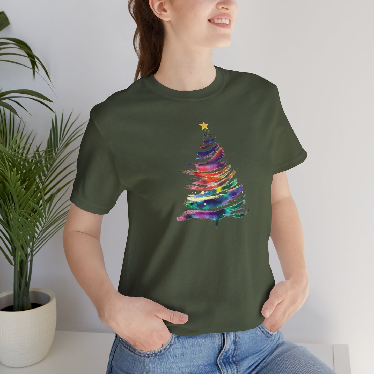 Christmas Tree Unisex Tee, Festive T-Shirt, Holiday Gift, Winter Apparel, Cozy Comfortable Wear, Seasonal Tee