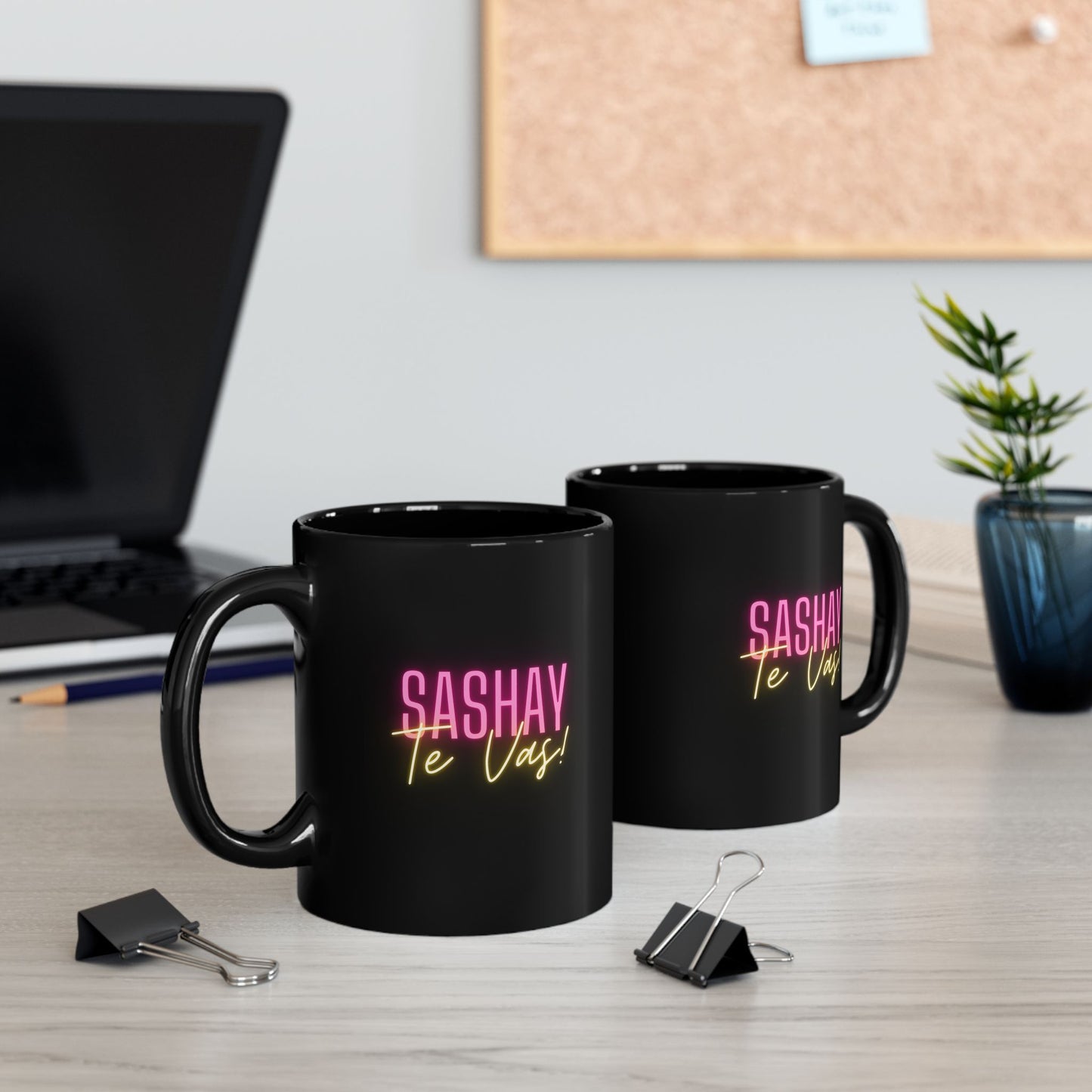 Black mug with colorful text on a white background Drag Race Spain, Drag Race Espana, Rupaul, Rupaul's Drag race, Drag Queens, LGBT, Queer culture